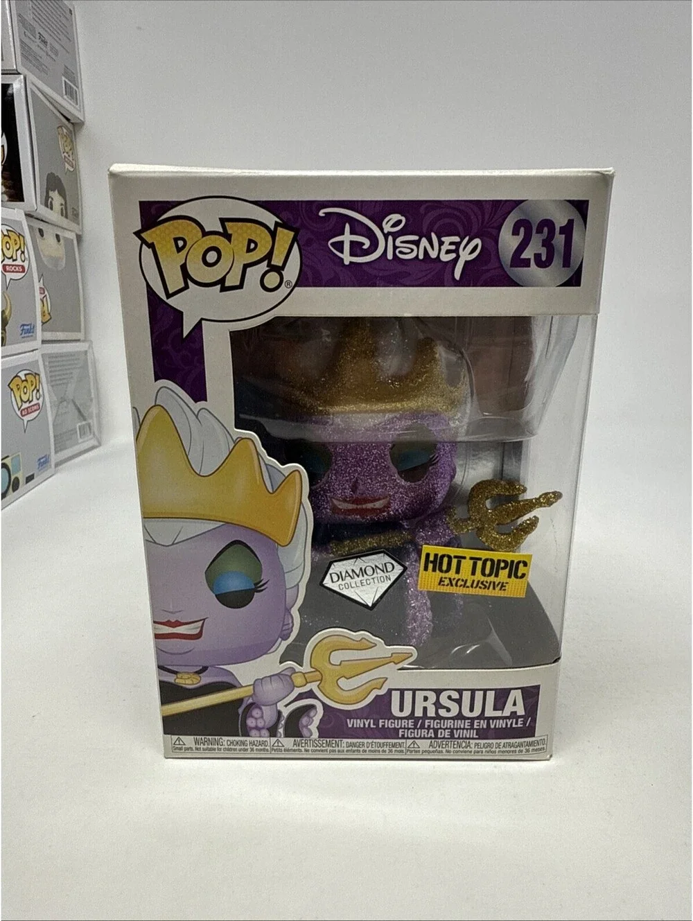 FUNKO POP! Disney Ursula Diamond Glitter Collection Hot Topic Exclusive #231